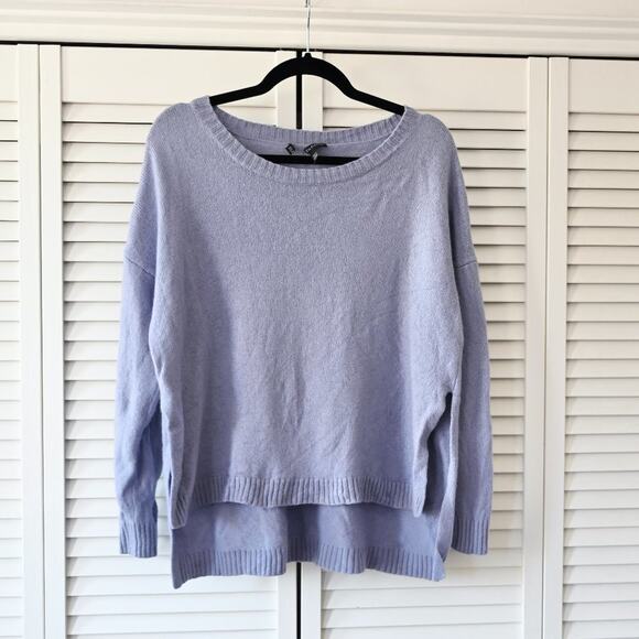 Eileen Fisher Medium Wool Blend Lavender Hi-Lo Sweater | Size Medium - Picture 1 of 9